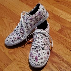 purple floral vans